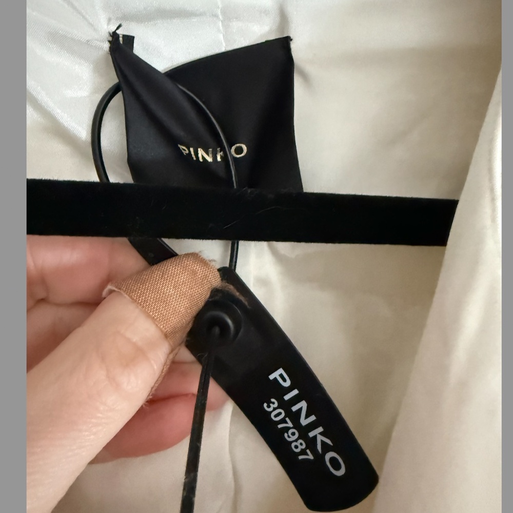 NWT PINKO Ruffle-Detail Cropped Tweed Jacket - Picture 4 of 5